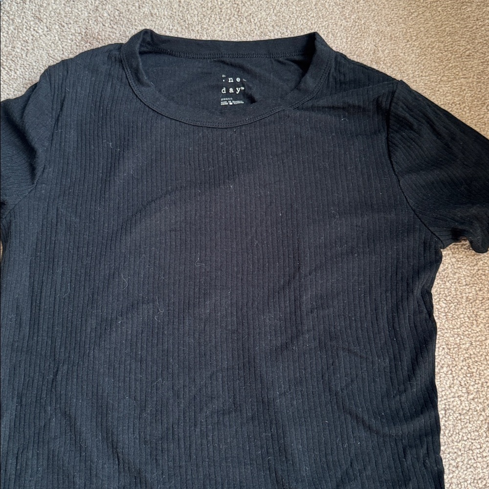 a new day Black Short Sleeve Tee
